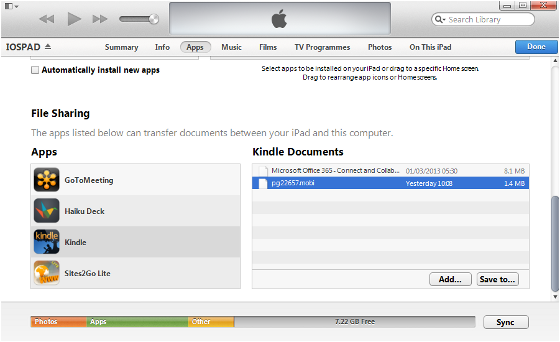 Side-load and read your mobi ebooks on Kindle for iOS